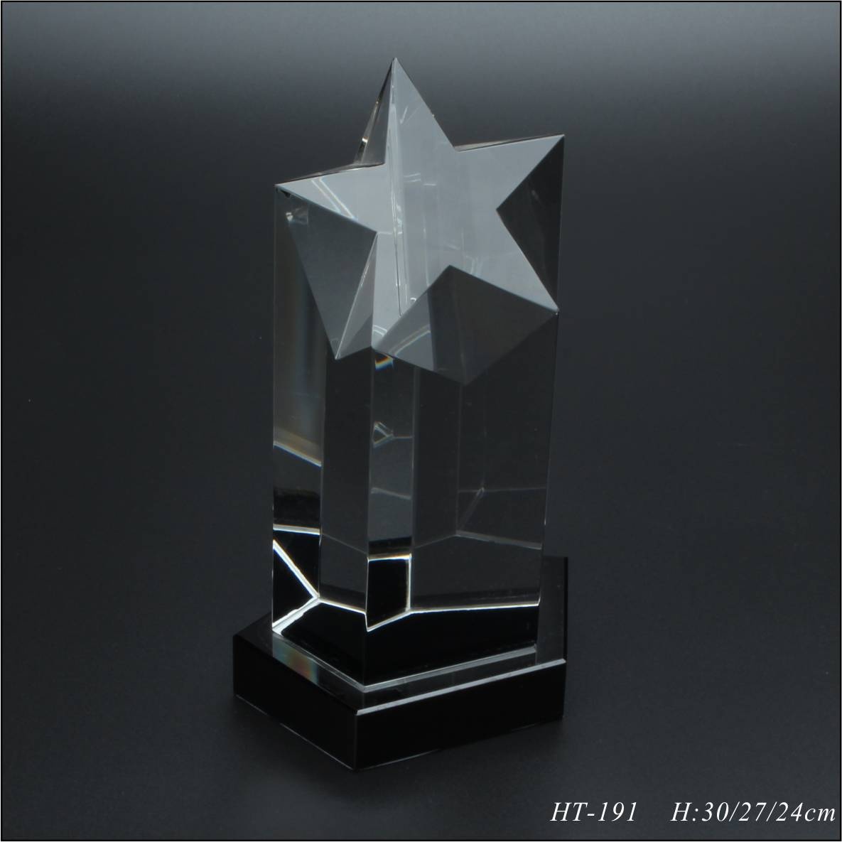水晶五角星奖杯 水晶五角星奖杯